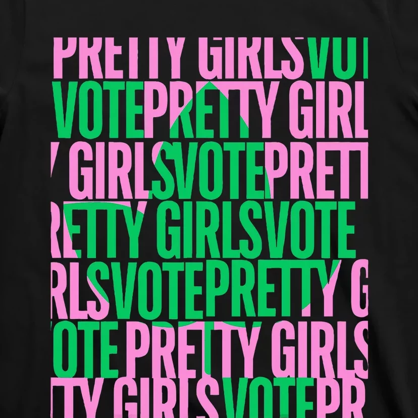 Pretty Girl Vote Green Election Voter T-Shirt