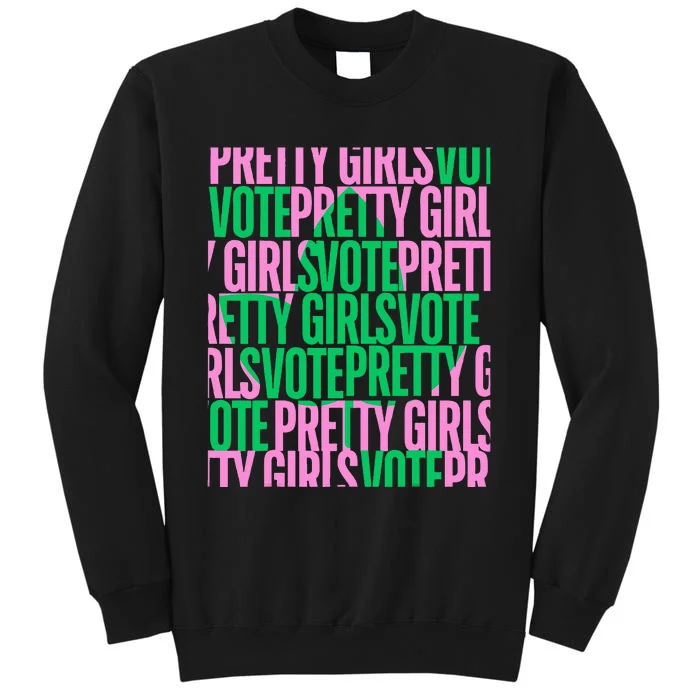 Pretty Girl Vote Green Election Voter Tall Sweatshirt