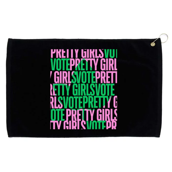 Pretty Girl Vote Green Election Voter Grommeted Golf Towel