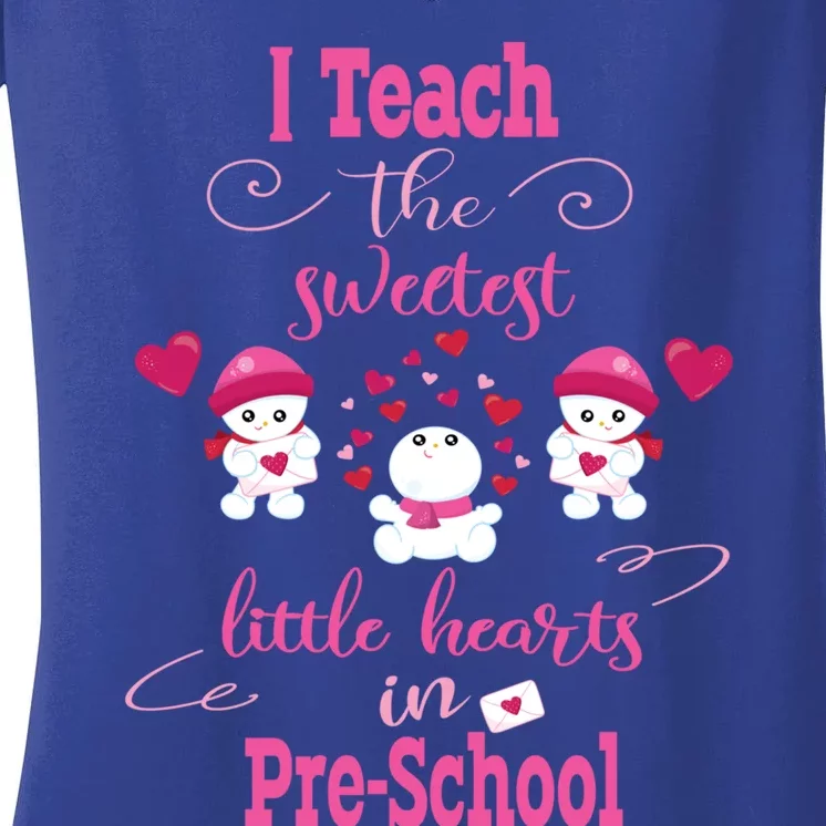 Pregreat Giftschool Valentine's Day Teacher School Party Sweet Hearts Gift Women's V-Neck T-Shirt