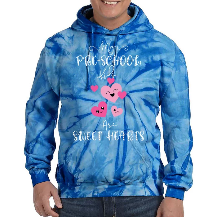 Precool Giftschool Valentine's Day Teacher School Party Sweet Hearts Gift Tie Dye Hoodie