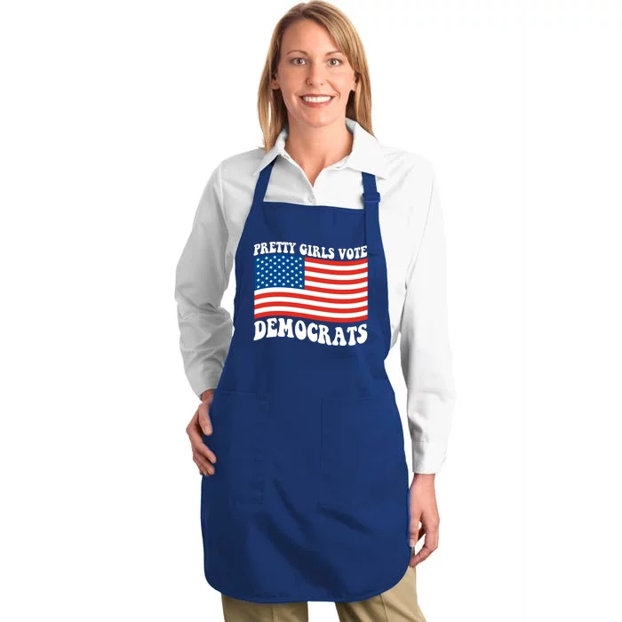 Pretty Girls Vote Democrats Full-Length Apron With Pocket