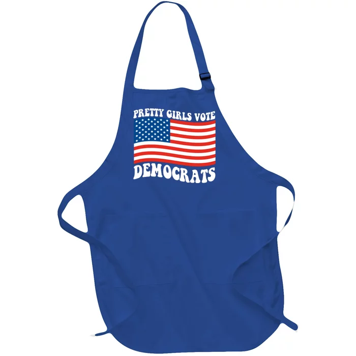 Pretty Girls Vote Democrats Full-Length Apron With Pocket