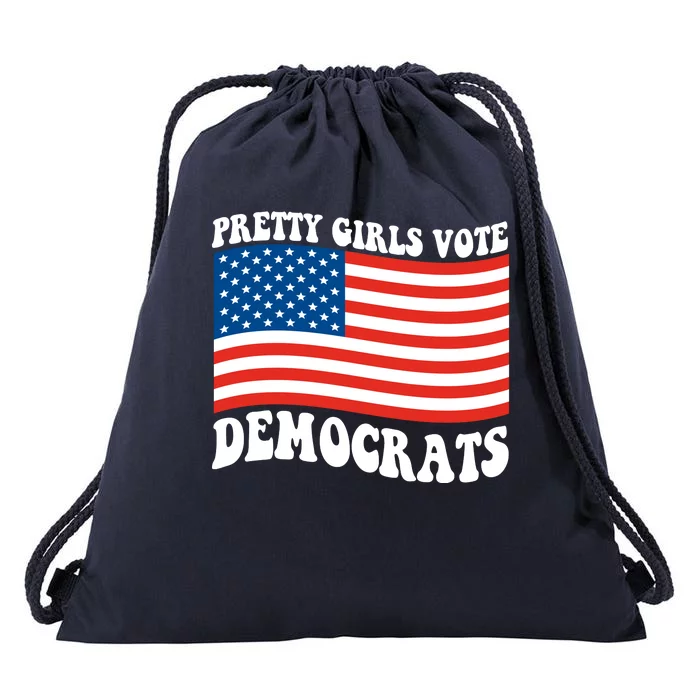 Pretty Girls Vote Democrats Drawstring Bag