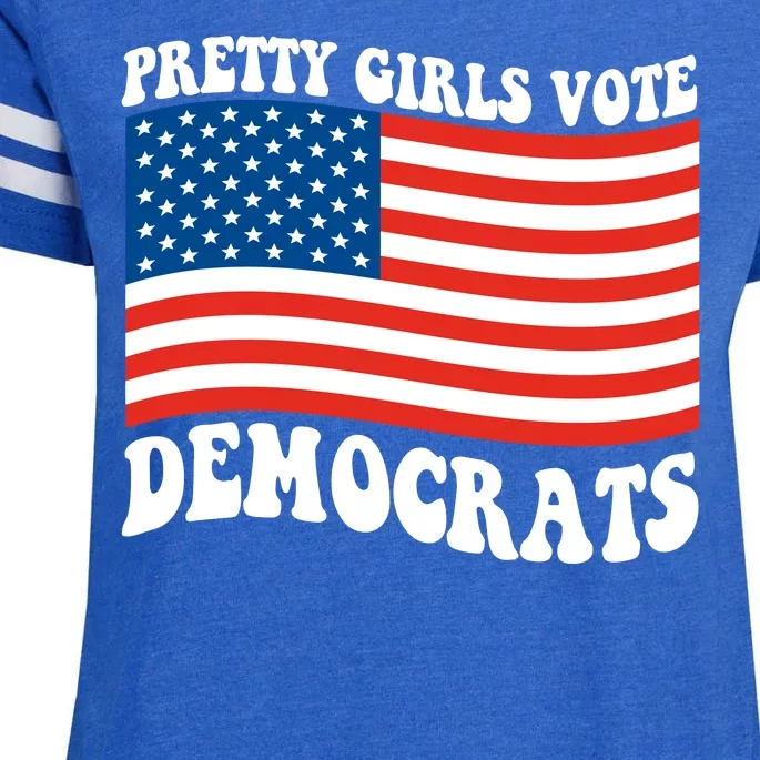 Pretty Girls Vote Democrats Enza Ladies Jersey Football T-Shirt