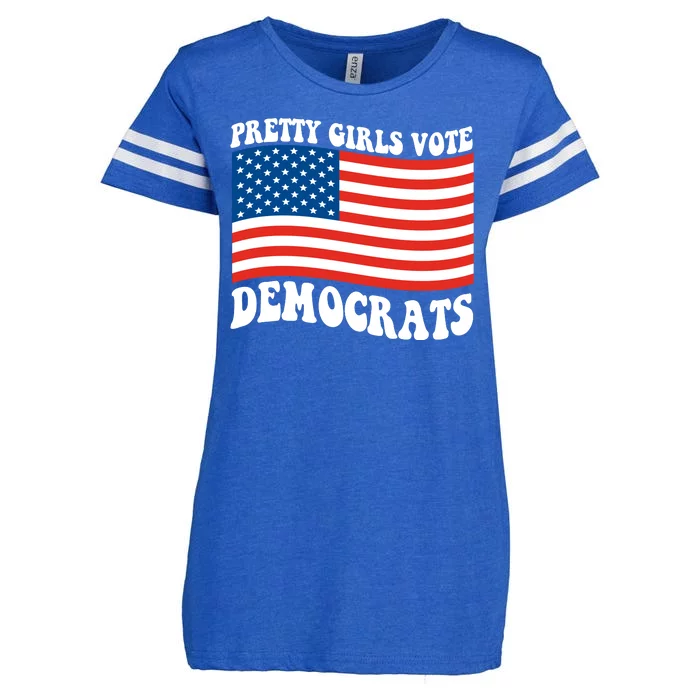 Pretty Girls Vote Democrats Enza Ladies Jersey Football T-Shirt