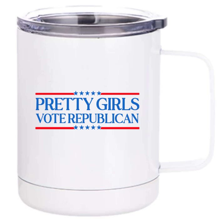 Pretty Girl Vote Republican Funny Saying 12 oz Stainless Steel Tumbler Cup