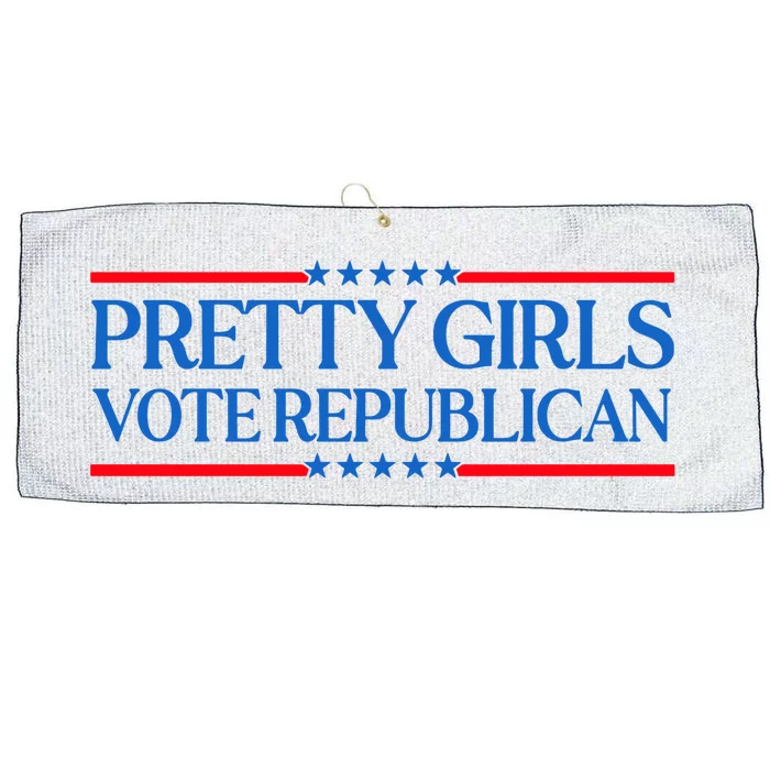 Pretty Girl Vote Republican Funny Saying Large Microfiber Waffle Golf Towel