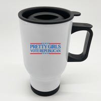 Pretty Girl Vote Republican Funny Saying Stainless Steel Travel Mug