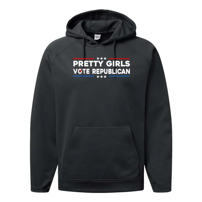 Pretty Girl Vote Republican Performance Fleece Hoodie