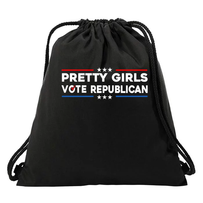 Pretty Girl Vote Republican Drawstring Bag