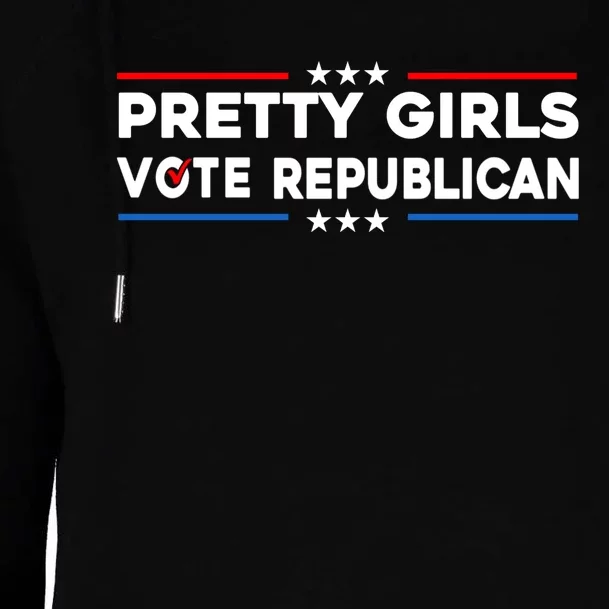 Pretty Girl Vote Republican Womens Funnel Neck Pullover Hood