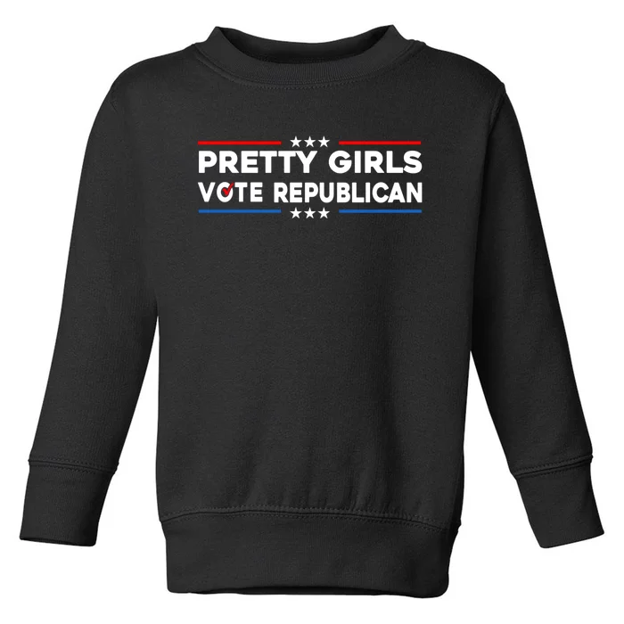 Pretty Girl Vote Republican Toddler Sweatshirt