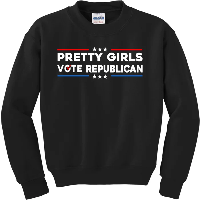 Pretty Girl Vote Republican Kids Sweatshirt