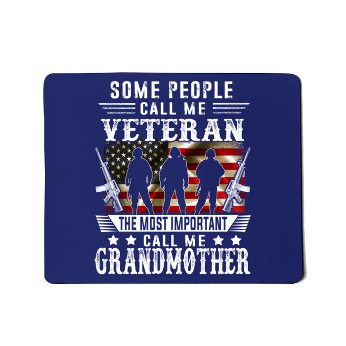 Proud Grandmother Veteran American Flag Gifts Veterans Day Mousepad