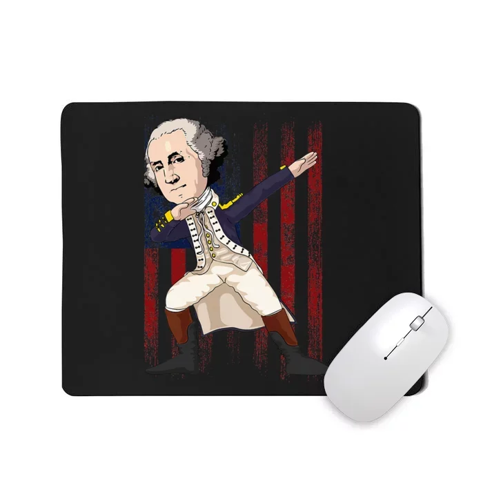 Patriotic George Washington Dabbing Dab Dance 4th Of July Mousepad