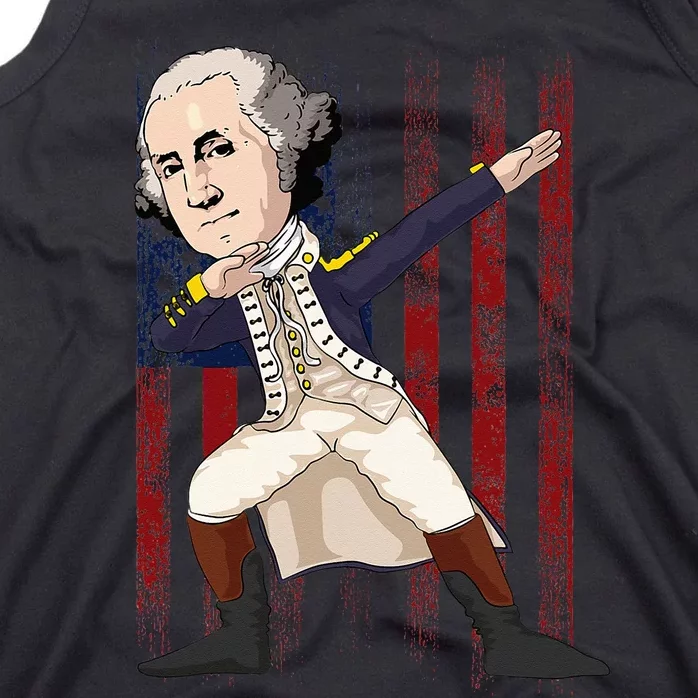 Patriotic George Washington Dabbing Dab Dance 4th Of July Tank Top