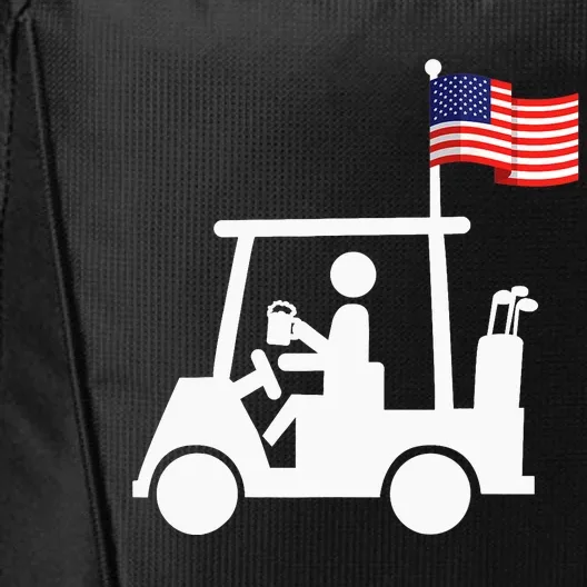 Patriotic Golf Wear USA Strong Golf Cart City Backpack