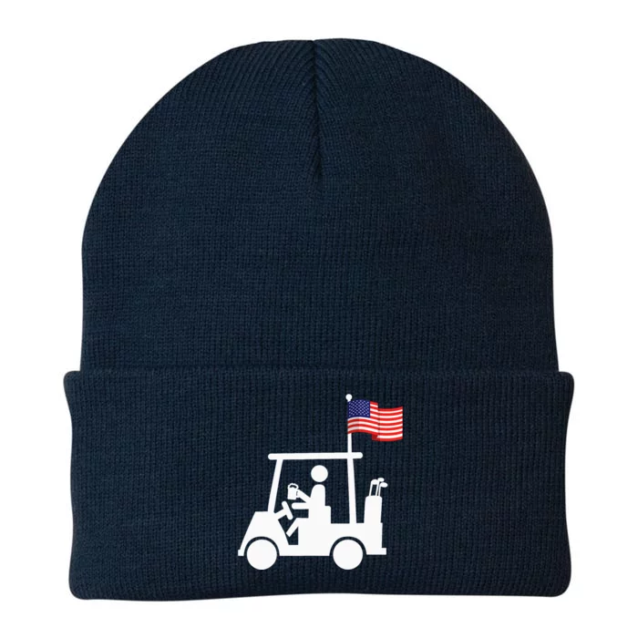 Patriotic Golf Wear USA Strong Golf Cart Knit Cap Winter Beanie