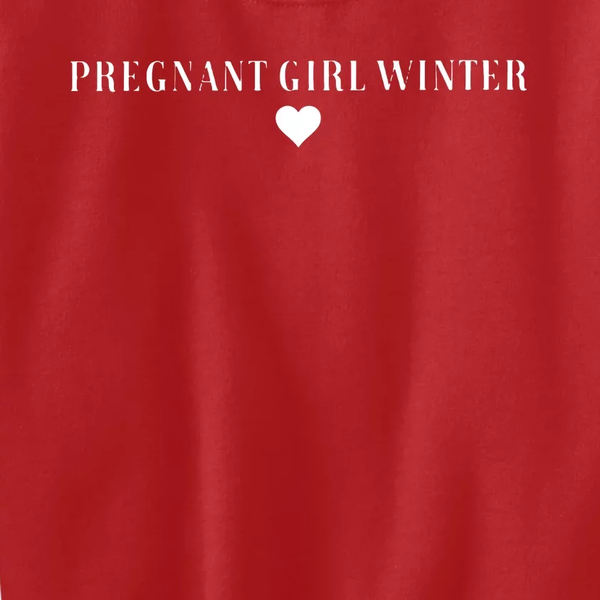 Pregnant Girl Winter Kids Sweatshirt