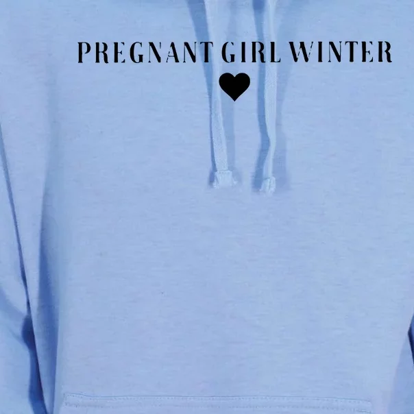 Pregnant Girl Winter Unisex Surf Hoodie