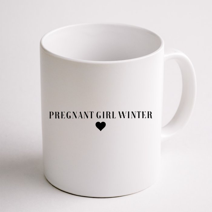 Pregnant Girl Winter Front & Back Coffee Mug