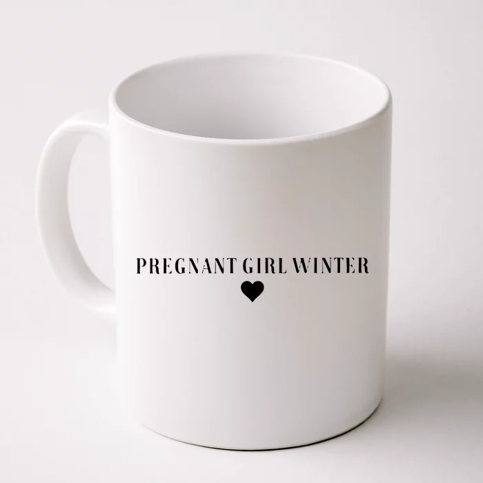 Pregnant Girl Winter Front & Back Coffee Mug