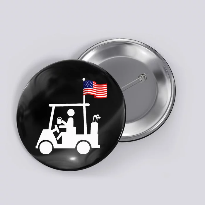 Patriotic Golf Wear Usa Strong Golf Cart Button