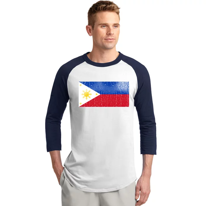 Philippines Glass Water Flag Baseball Sleeve Shirt