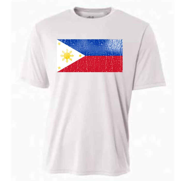 Philippines Glass Water Flag Cooling Performance Crew T-Shirt