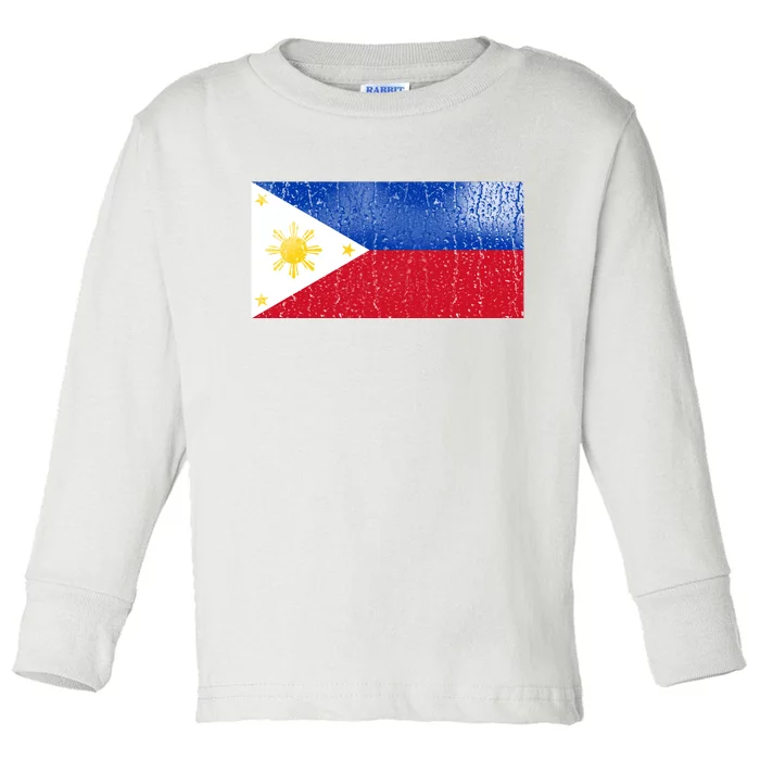 Philippines Glass Water Flag Toddler Long Sleeve Shirt