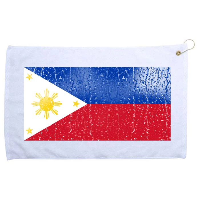 Philippines Glass Water Flag Grommeted Golf Towel