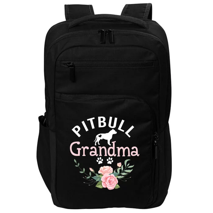 Pitbull Grandma Womens Mom Pitbull Dog Lover Christmas Impact Tech Backpack