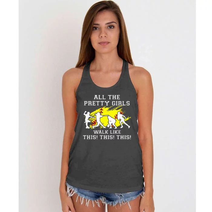 Pretty Girl Walk Like This Women's Knotted Racerback Tank