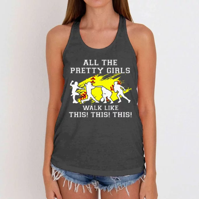 Pretty Girl Walk Like This Women's Knotted Racerback Tank