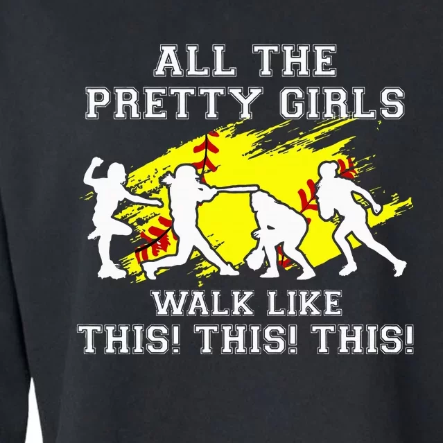 Pretty Girl Walk Like This Cropped Pullover Crew