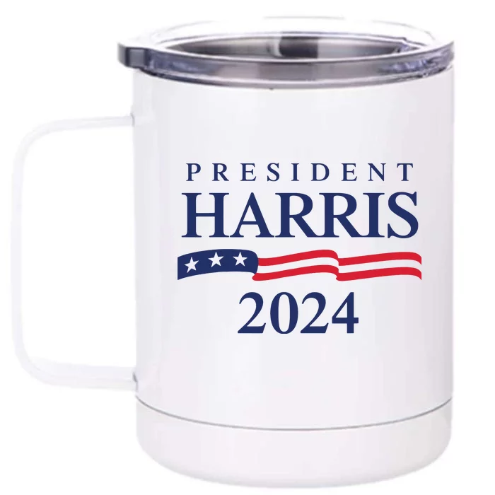 President Harris 2024 Front & Back 12oz Stainless Steel Tumbler Cup