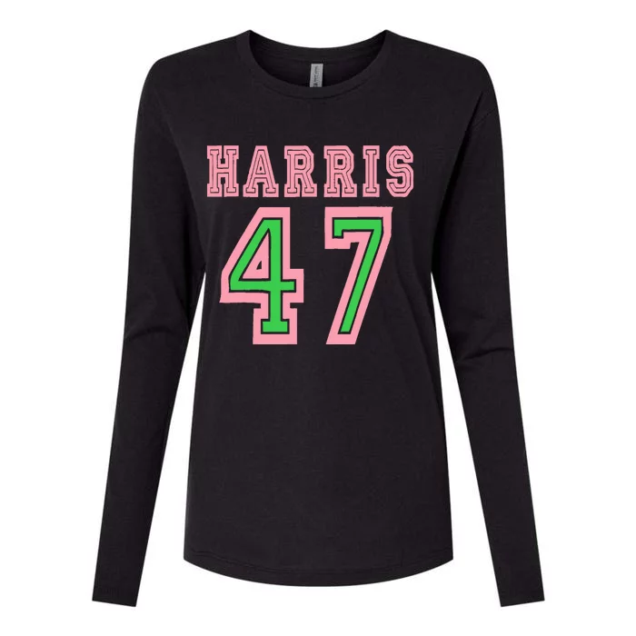 President Harris 2024 Kamala Harris 47 Womens Cotton Relaxed Long Sleeve T-Shirt