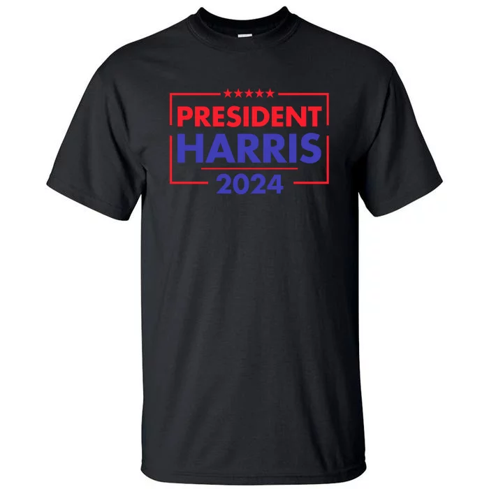 President Harris 2024 Slogan Graphic Tall T-Shirt