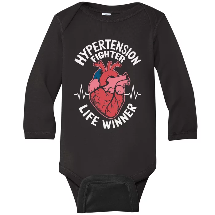 Pulmonary Hypertension Awareness High Blood Pressure Baby Long Sleeve Bodysuit