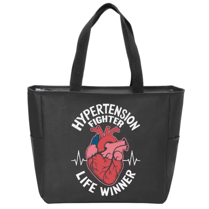 Pulmonary Hypertension Awareness High Blood Pressure Zip Tote Bag