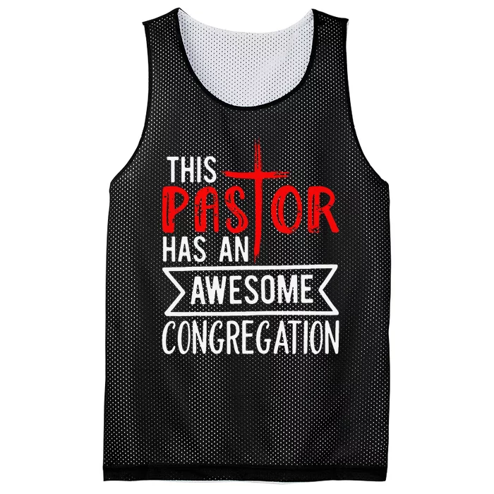 Pastor Has An Awesome Congregation Christian Church Priest Mesh Reversible Basketball Jersey Tank