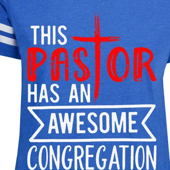 Pastor Has An Awesome Congregation Christian Church Priest Enza Ladies Jersey Football T-Shirt