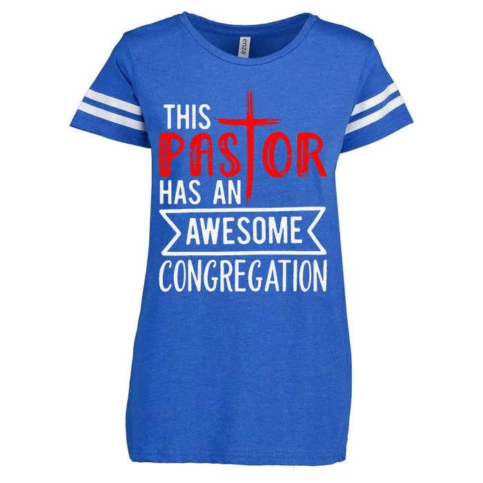 Pastor Has An Awesome Congregation Christian Church Priest Enza Ladies Jersey Football T-Shirt