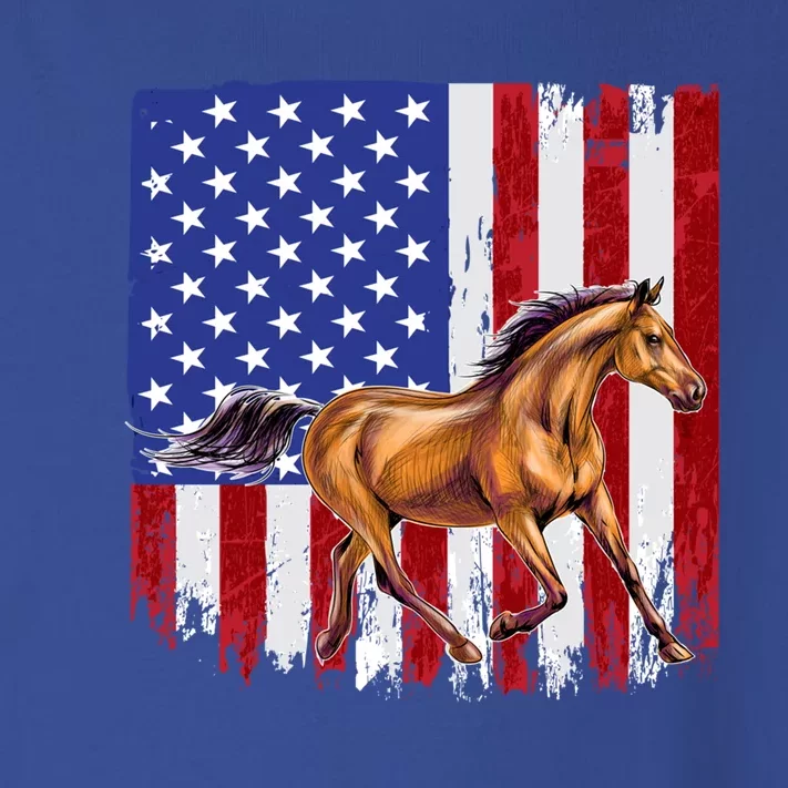 Patriotic Horse American Flag Horseback Riding Great Gift Toddler Long Sleeve Shirt