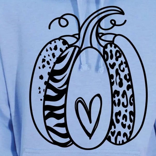 Pumpkin Heart Animal Print Cute Unisex Surf Hoodie