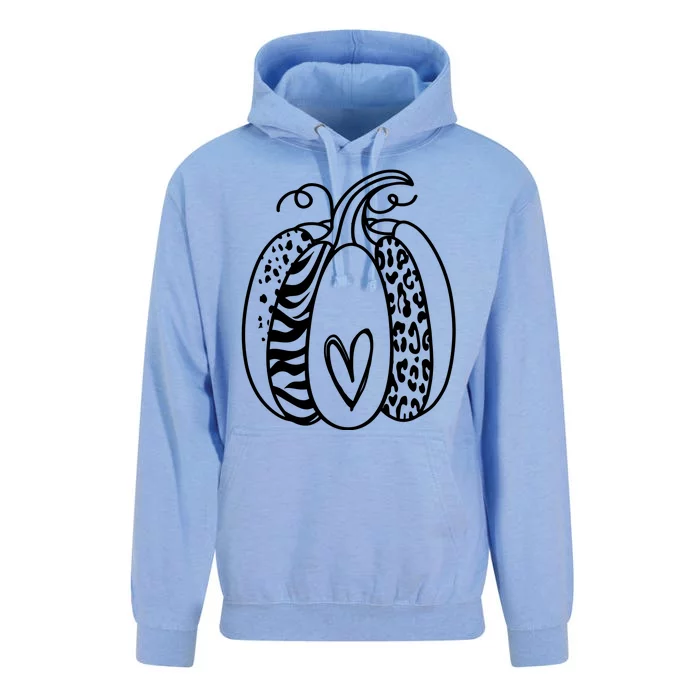 Pumpkin Heart Animal Print Cute Unisex Surf Hoodie