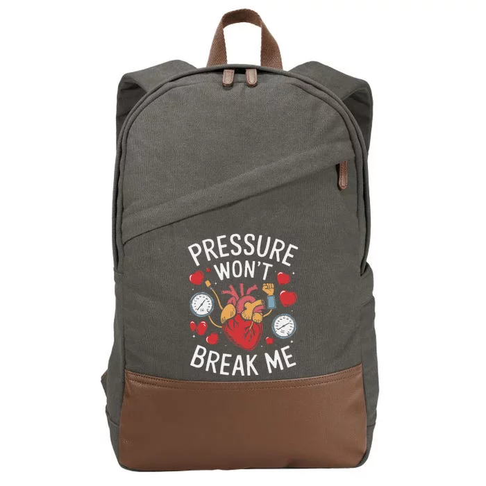 Pulmonary Hypertension Awareness High Blood Pressure Cotton Canvas Backpack