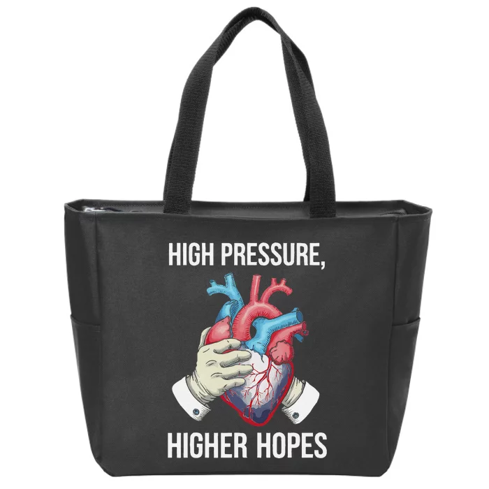 Pulmonary Hypertension Awareness High Blood Pressure Zip Tote Bag