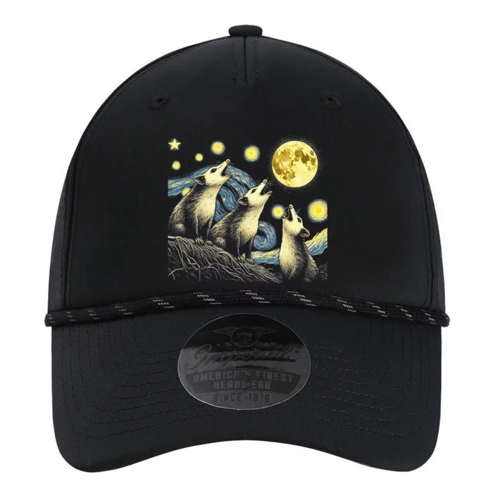 Possums Howling At Full Moon Starry Night Opossum Performance The Dyno Cap